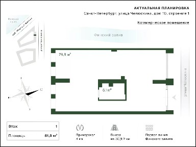 Продается помещение свободного назначения, 81,9 м²