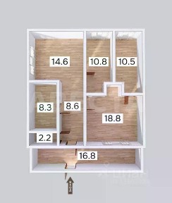 Продается 1-этажный дом, 101,3 м²