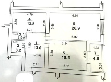 Продается 2-комн. квартира, 78,3 м²