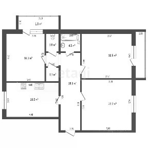 Продается 3-комн. квартира, 103,5 м²