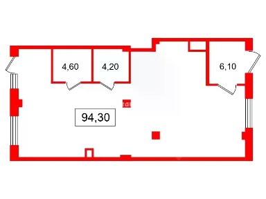 Сдается торговая площадь, 94,3 м²