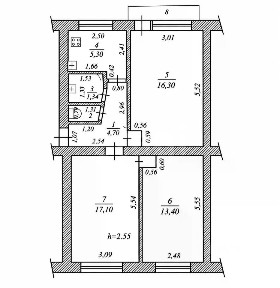 Продается 3-комн. квартира, 60,3 м²