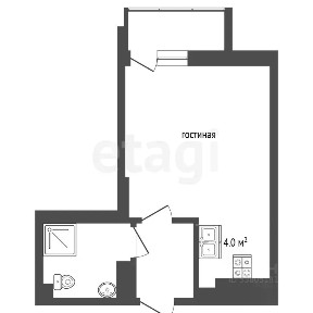 Продается студия, 30 м²