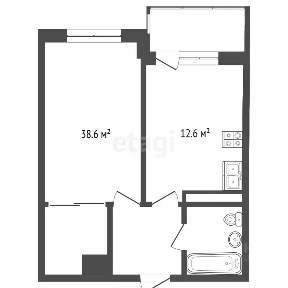 Продается 1-комн. квартира, 38,6 м²