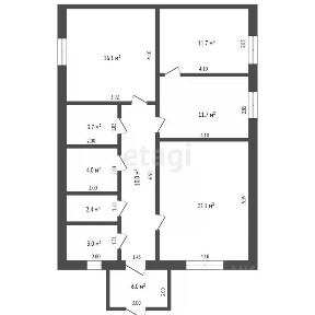 Продается 1-этажный дом, 101,8 м²