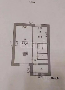 Продается 1-этажный дом, 37 м²