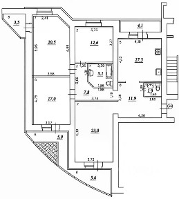 Продается 4-комн. квартира, 117,1 м²