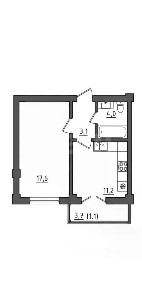 Продается 1-комн. квартира, 36,1 м²