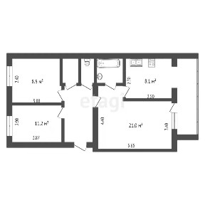 Продается 3-комн. квартира, 65,2 м²
