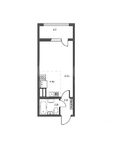 Продается студия, 26,7 м²