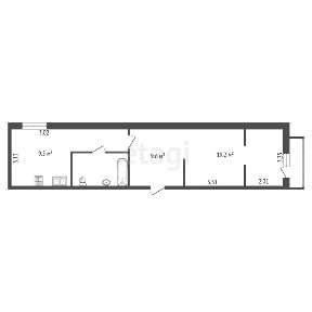 Продается 2-комн. квартира, 49 м²