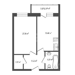 Продается 1-комн. квартира, 36,4 м²
