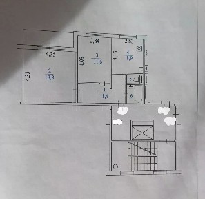 Продается 2-комн. квартира, 51,1 м²