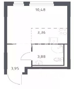 Продается студия, 21,7 м²