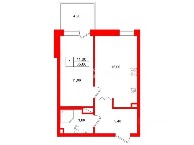 Сдается 1-комн. квартира, 35 м²