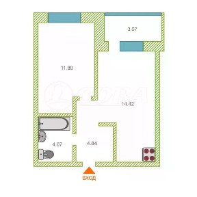 Сдается 1-комн. квартира, 35 м²