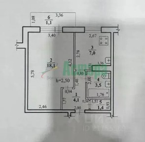 Продается 1-комн. квартира, 34,1 м²