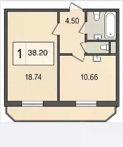 Продается 1-комн. квартира, 38,2 м²