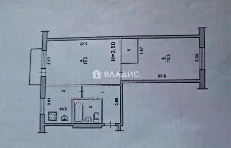 Продается 2-комн. квартира, 43,7 м²
