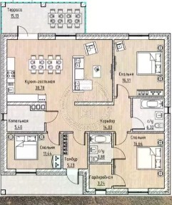 Продается 1-этажный коттедж, 137 м²