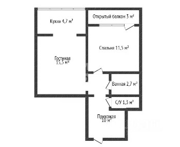 Продается 2-комн. квартира, 48,5 м²