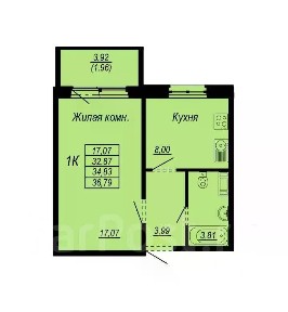 Сдается 1-комн. квартира, 32,9 м²