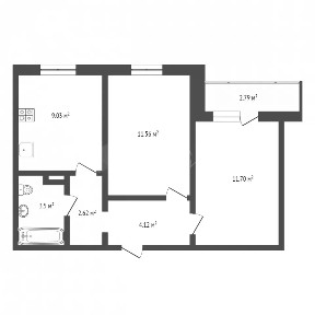 Продается 2-комн. квартира, 42,4 м²