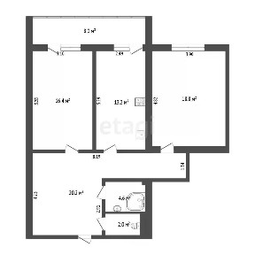 Продается 2-комн. квартира, 75,3 м²