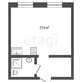 Продается студия, 23,8 м²