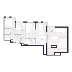 Продается 2-комн. квартира, 90,86 м²