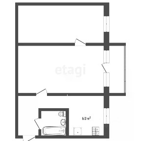 Продается 2-комн. квартира, 44,6 м²