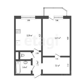 Продается 1-комн. квартира, 45 м²