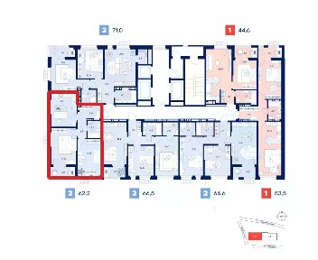 Продается 2-комн. квартира, 63,2 м²