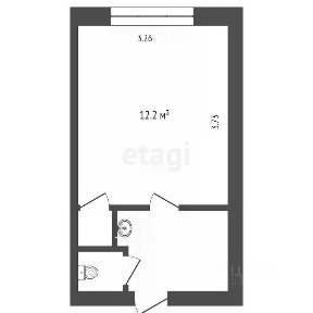 Продается студия, 15,1 м²