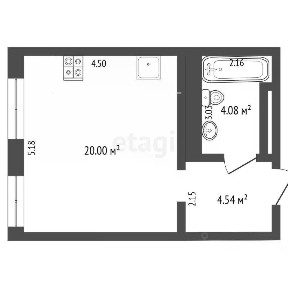 Продается студия, 28,8 м²