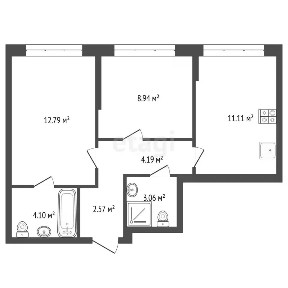 Продается 2-комн. квартира, 46,76 м²