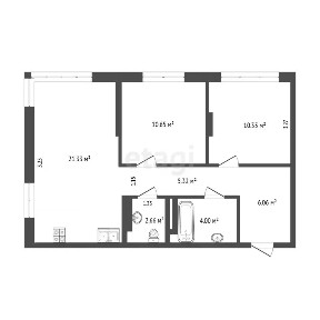 Продается 2-комн. квартира, 58,4 м²