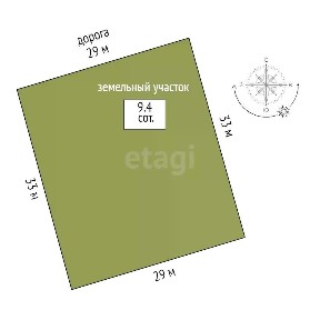 Продается участок, 9,4 сот.