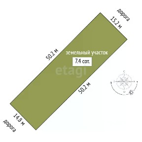 Продается участок, 7,43 сот.