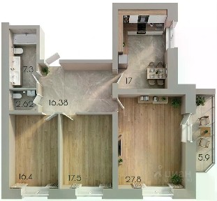 Продается 3-комн. квартира, 105,6 м²