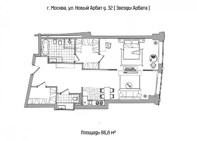 Продаются 2-комн. апартаменты, 86,8 м²