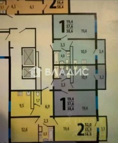 Продается 2-комн. квартира, 58,9 м²