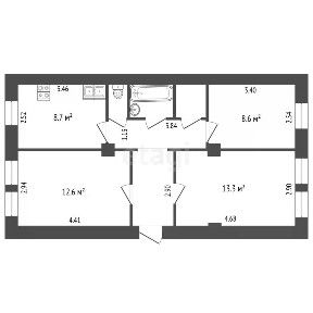 Продается 3-комн. квартира, 57 м²