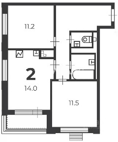 Продается 2-комн. квартира, 52,6 м²