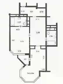 Продается 2-комн. квартира, 84,9 м²