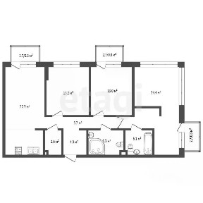 Продается 3-комн. квартира, 97,5 м²