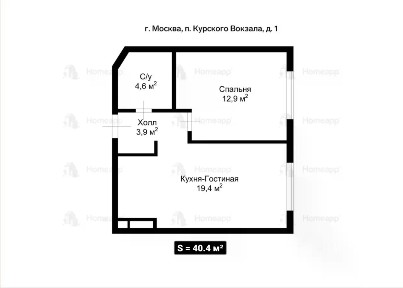 Продаются 1-комн. апартаменты, 40,4 м²