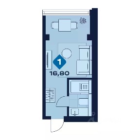 Продается помещение свободного назначения, 16,8 м²