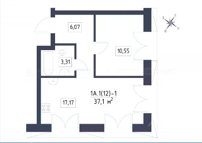 Продается 1-комн. квартира, 37,5 м²