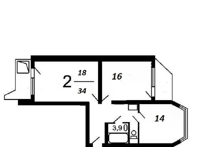 Сдается 2-комн. квартира, 58 м²